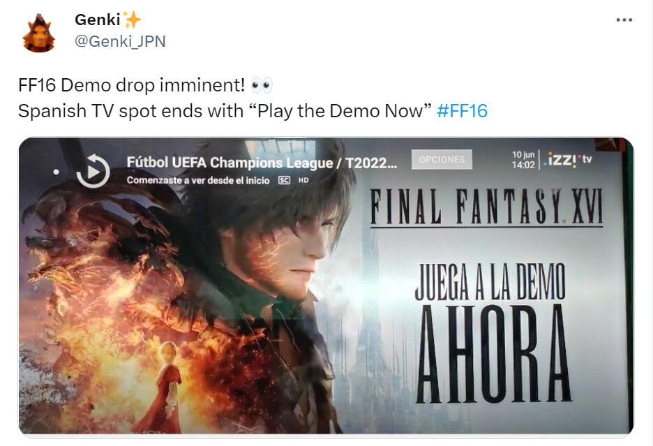 《最终幻想16》试玩demo马上要来了！官方广告泄露图片1