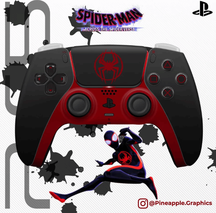 玩家设计《蜘蛛侠：纵横宇宙》PS5手柄4款风格迥异图片3
