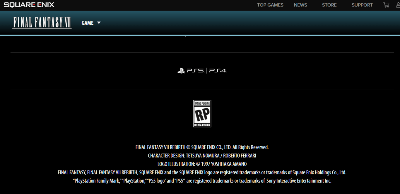 SE确认《最终幻想7：重生》仅登陆PS5不会登陆PS4