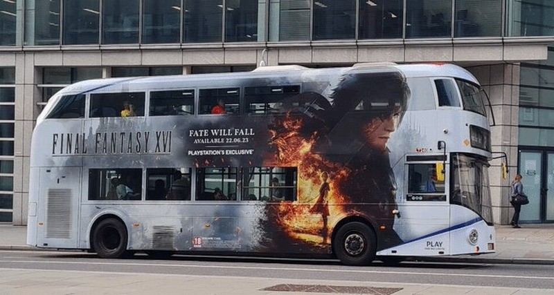 《最终幻想16》主题巴士登录英国伦敦街十分炫酷！
