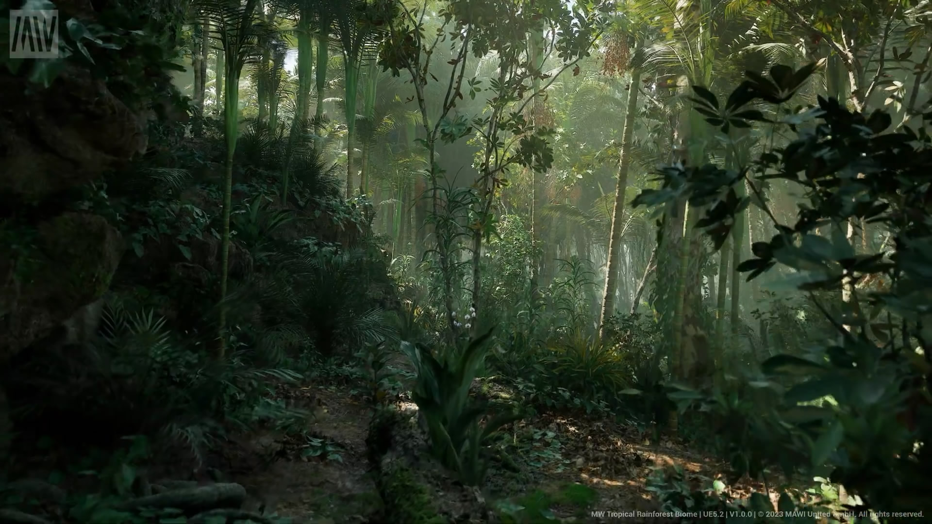 莲花真是太美了！虚幻引擎5.2Demo演示“热带雨林”