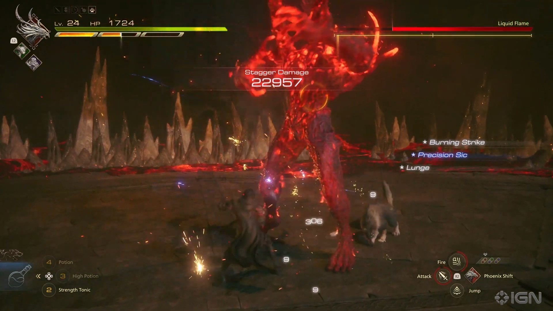 IGN《最终幻想16》BOSS战演示液态火焰实力恐怖！图片7
