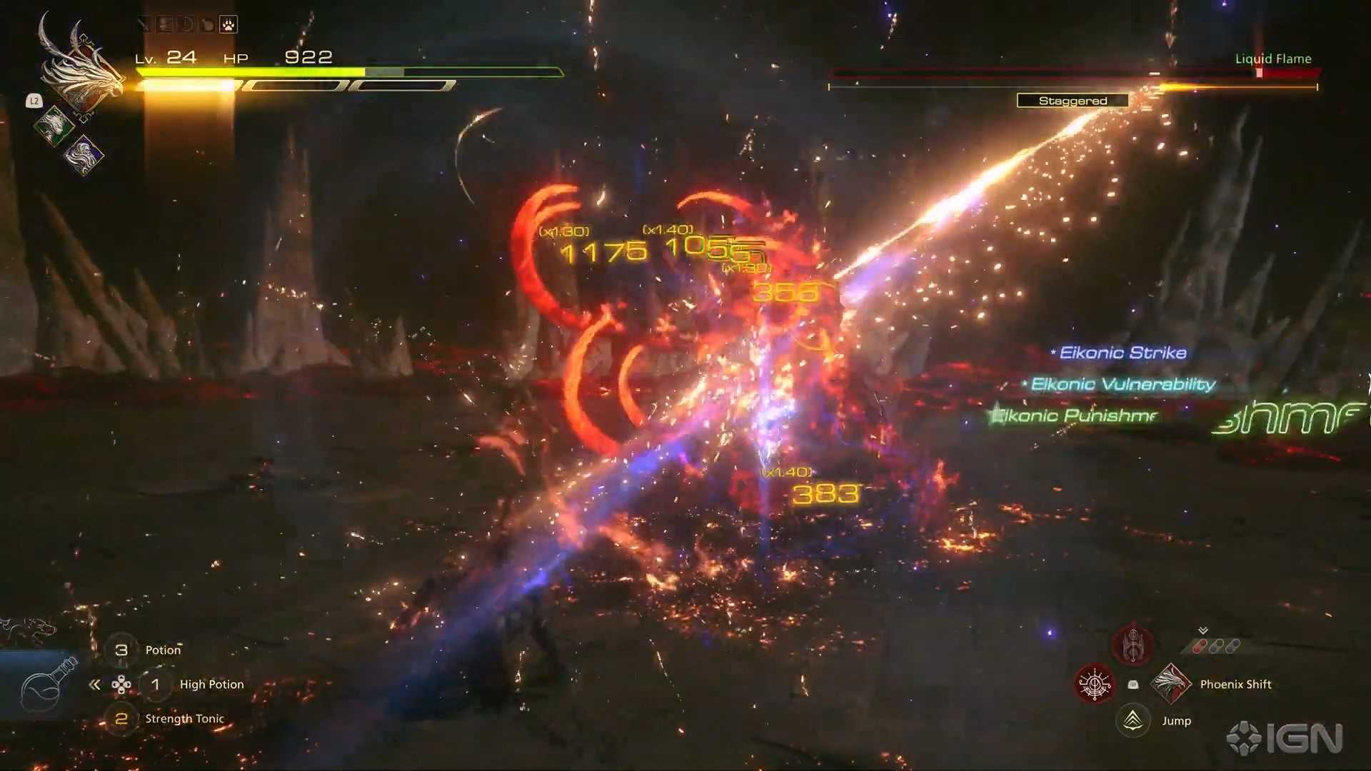 IGN《最终幻想16》BOSS战演示液态火焰实力恐怖！