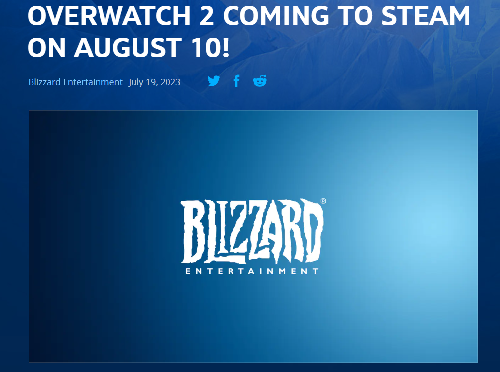 暴雪宣布旗下作品将登Steam！《OW2》8月11日解锁图片1