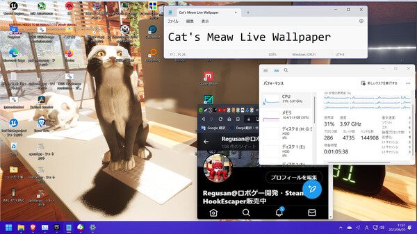 桌面养猫模拟器！《猫咪互动壁纸》9.15日正式上线图片1