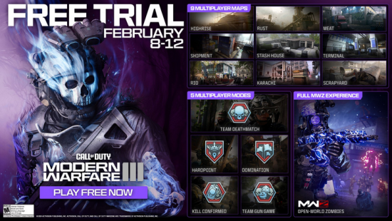 《使命召唤：现代战争3》免费体验即将开启截至2月12日图片1